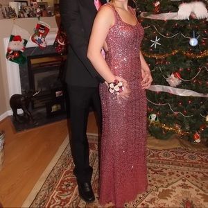 Pink Sequence Prom Dress